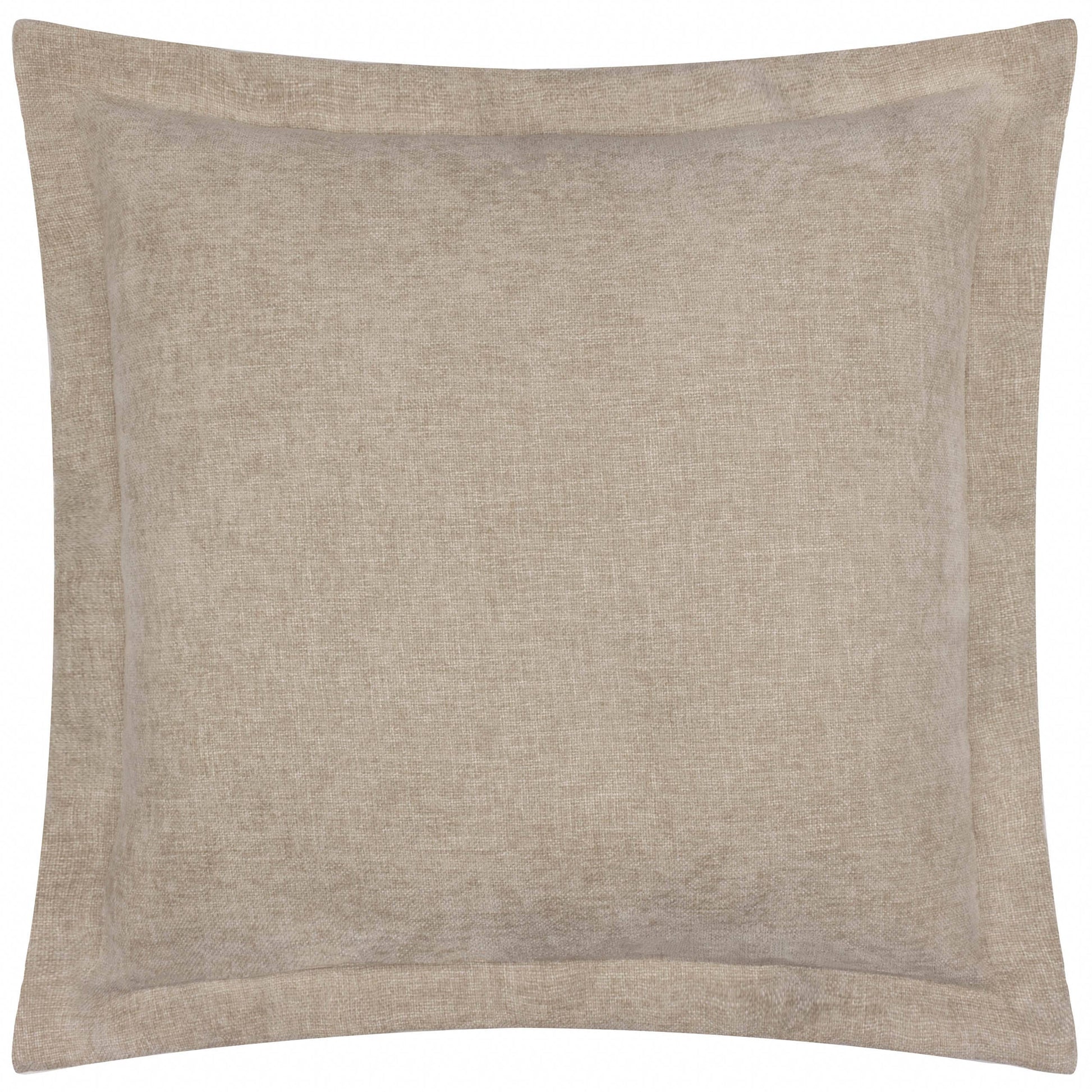 Dune Chenille Cushion - Natural, Feather Filled, 50 × 50cm