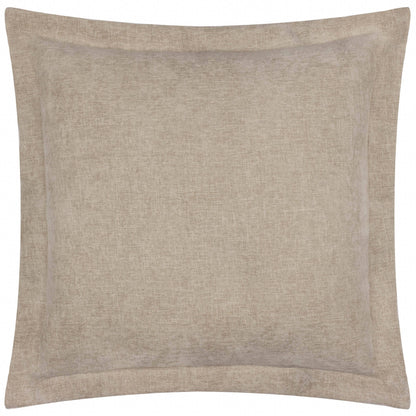 Dune Chenille Cushion - Natural, Feather Filled, 50 × 50cm