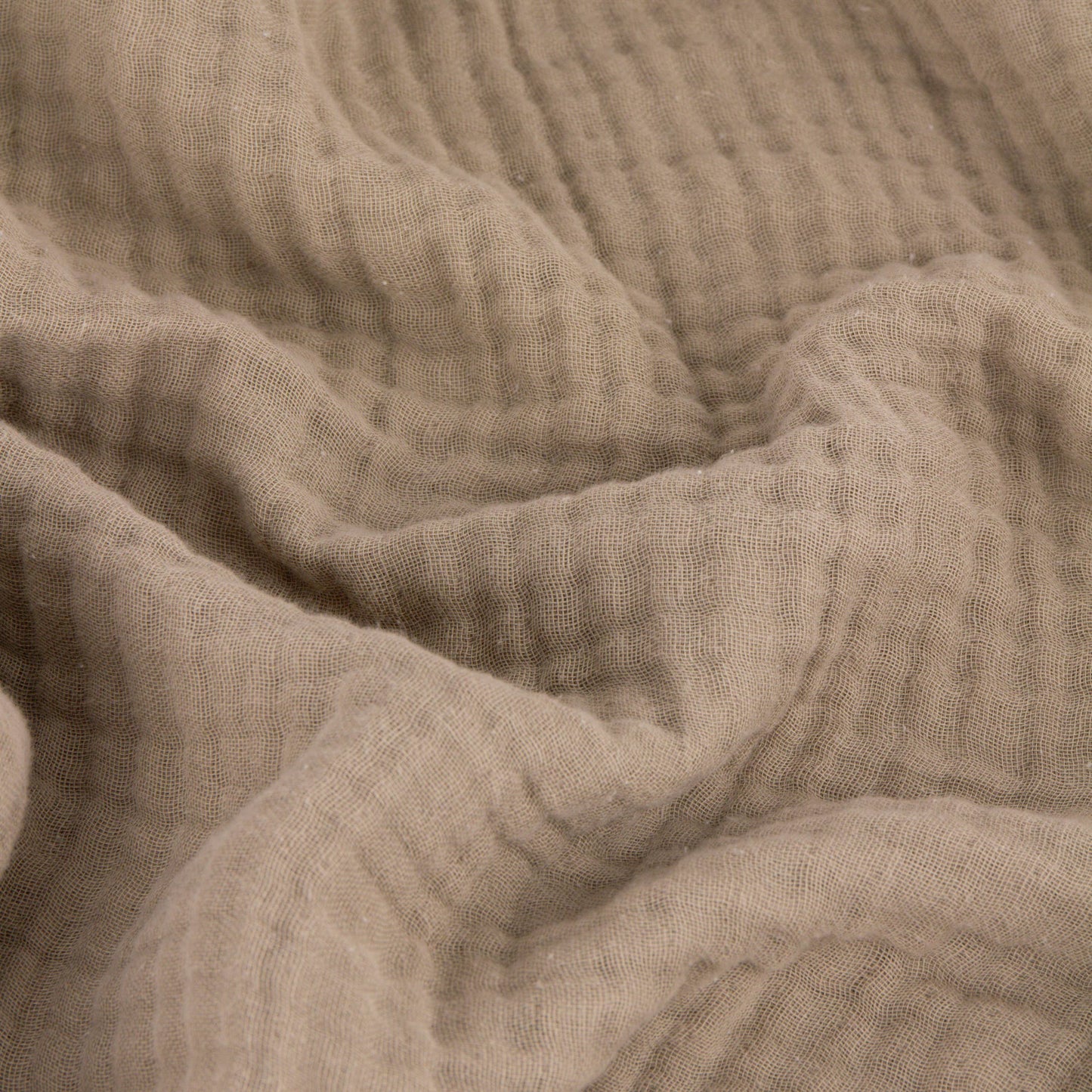 Lark Muslin Cotton Throw - Mole, 130 × 180cm