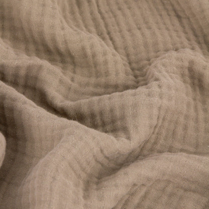 Lark Muslin Cotton Throw - Mole, 130 × 180cm
