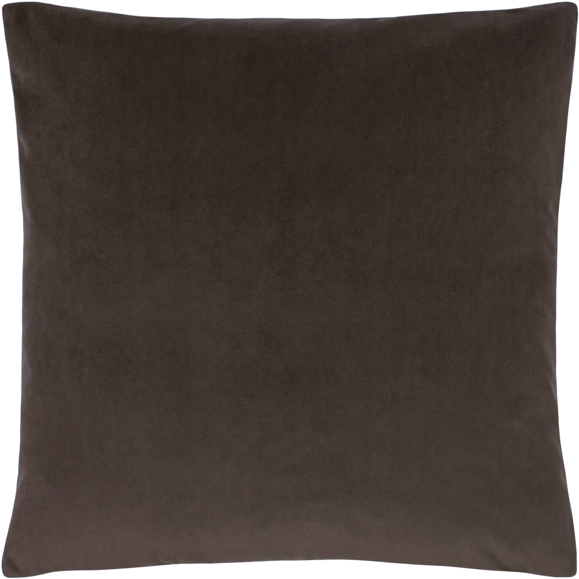 Sunningdale Velvet Cushion - Truffle, Feather Filled, 50 × 50cm