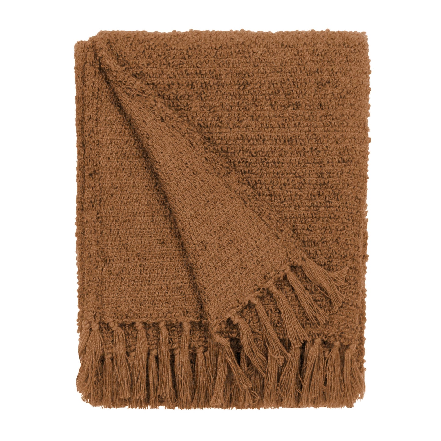 Candar Textured Bouclé Throw - Ginger, 130 × 170cm