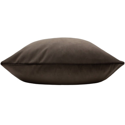 Sunningdale Velvet Cushion - Truffle, Feather Filled, 50 × 50cm