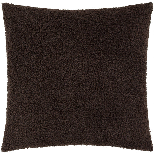 Cabu Chunky Bouclé Cushion - Chocolate, Feather Filled, 55 × 55cm