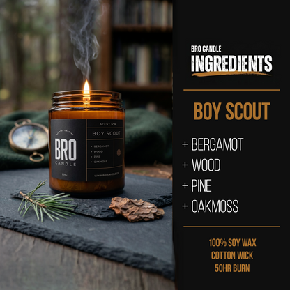 The Boy Scout Campfire & Pine Scented Candle