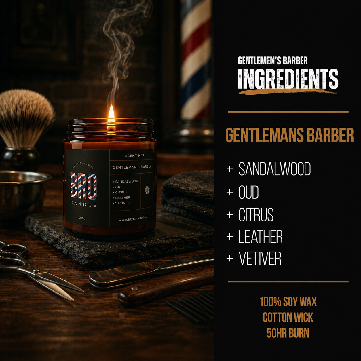 The Gentleman’s Barber Barbershop Scented Candle