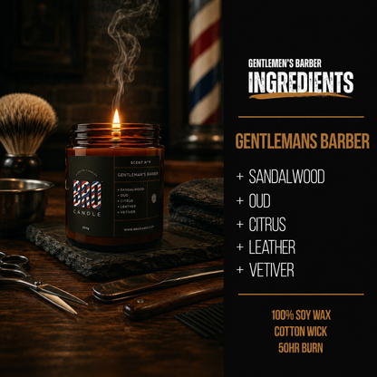 The Gentleman’s Barber Barbershop Scented Candle