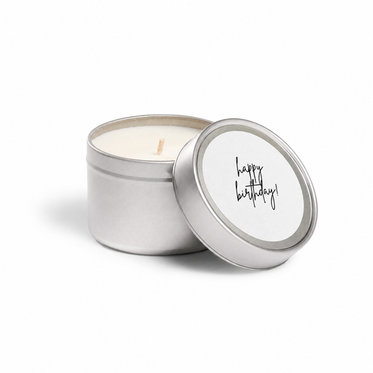 Happy Birthday Scented Soy Travel Tin Candle