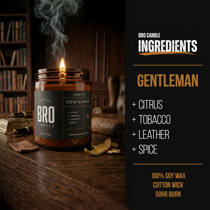 The Gentleman Tobacco & Leather Scented Candle