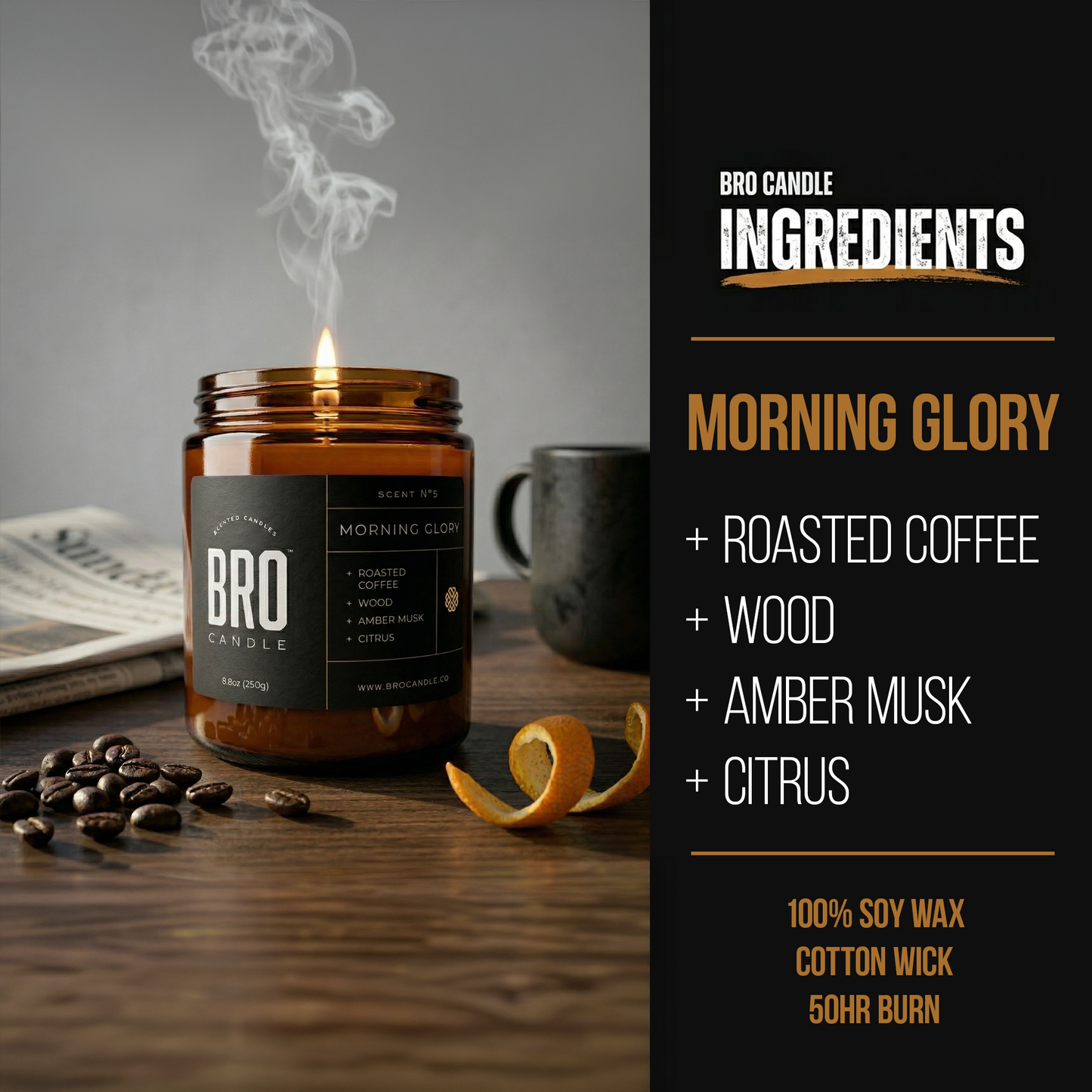The Morning Glory Coffee Shop Scented Candle