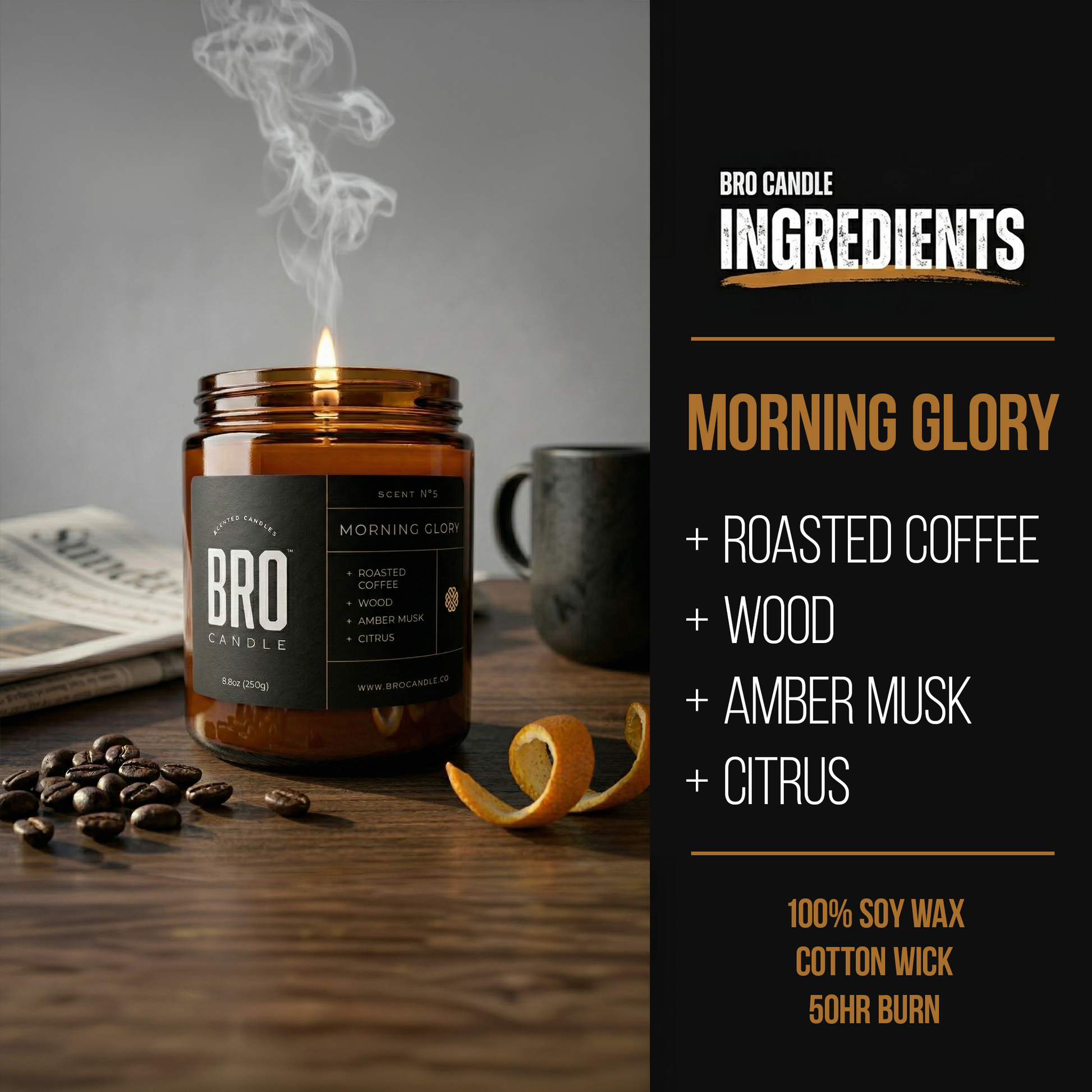 The Morning Glory Coffee Shop Scented Candle