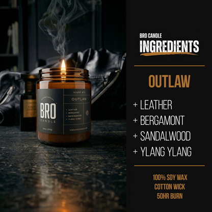 The Outlaw Leather & Suede Scented Candle
