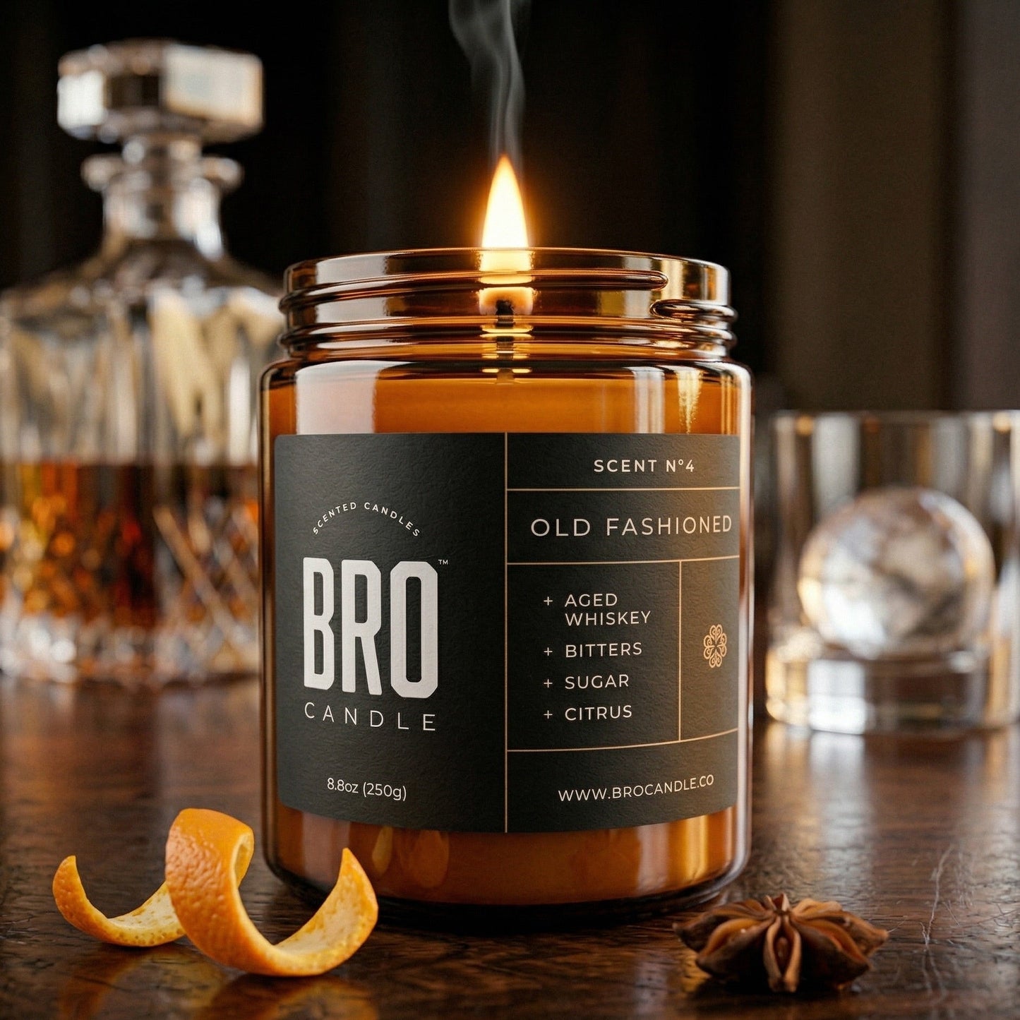 The Old Fashioned Whisky & Citrus Scented Candle