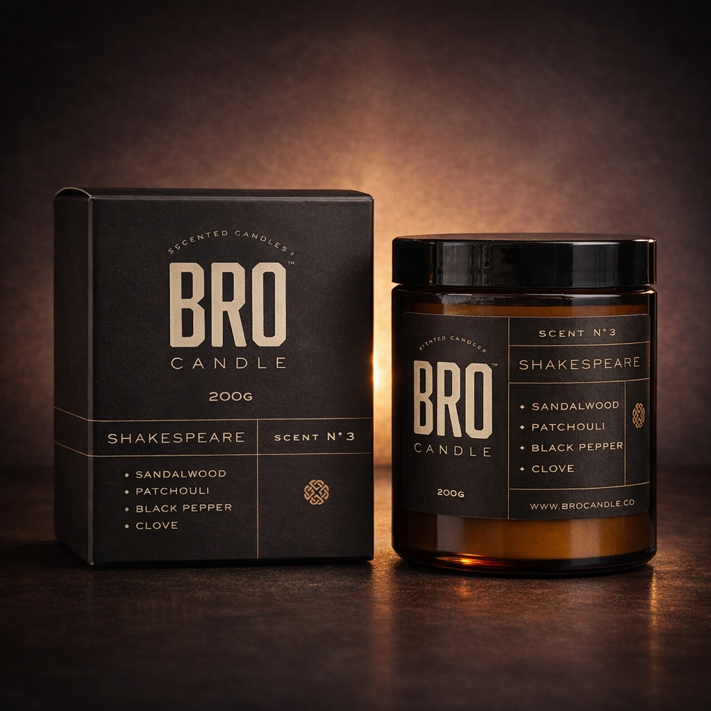 The Shakespeare Sandalwood & Black Pepper Scented Candle