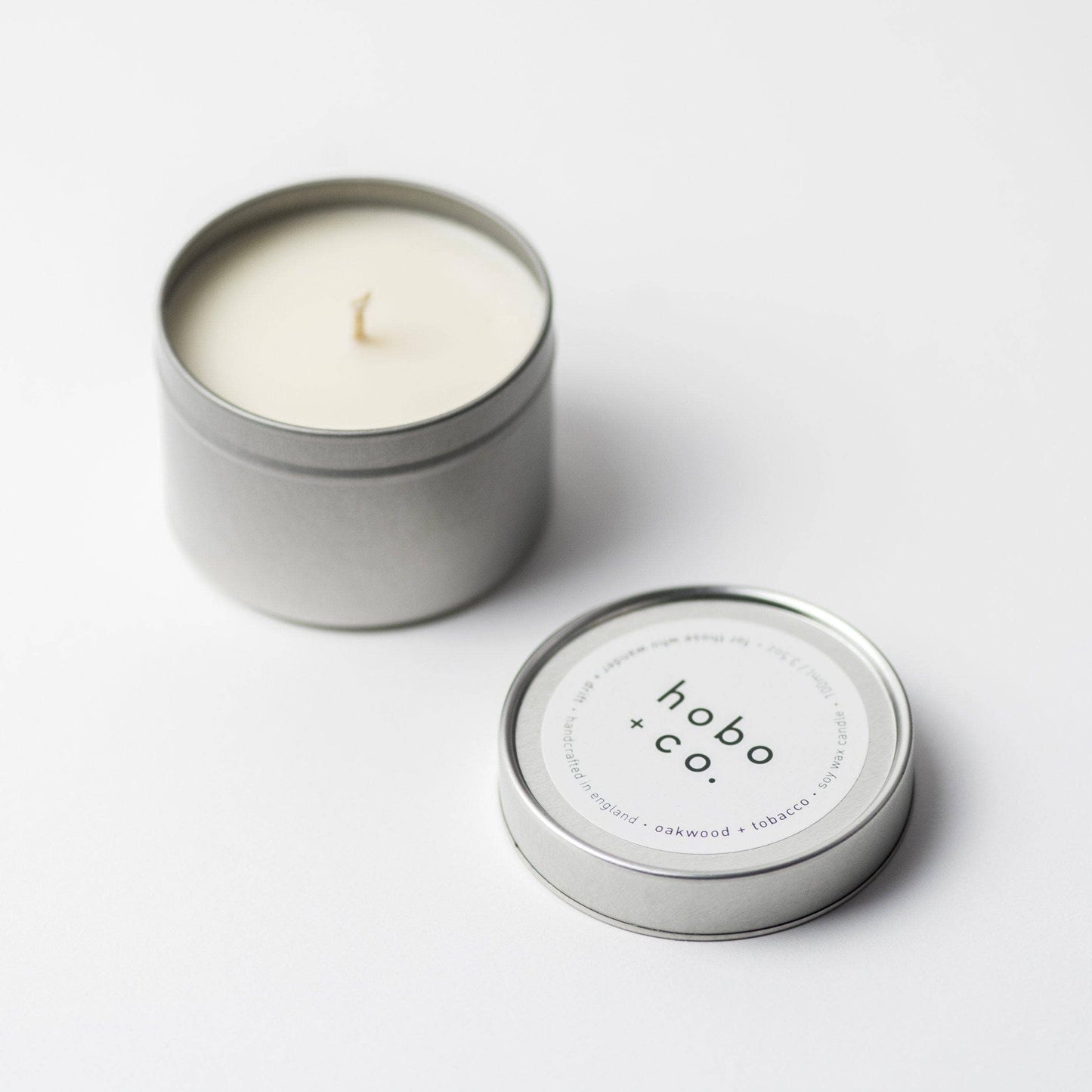Oakwood & Tobacco Travel Tin Soy Candle