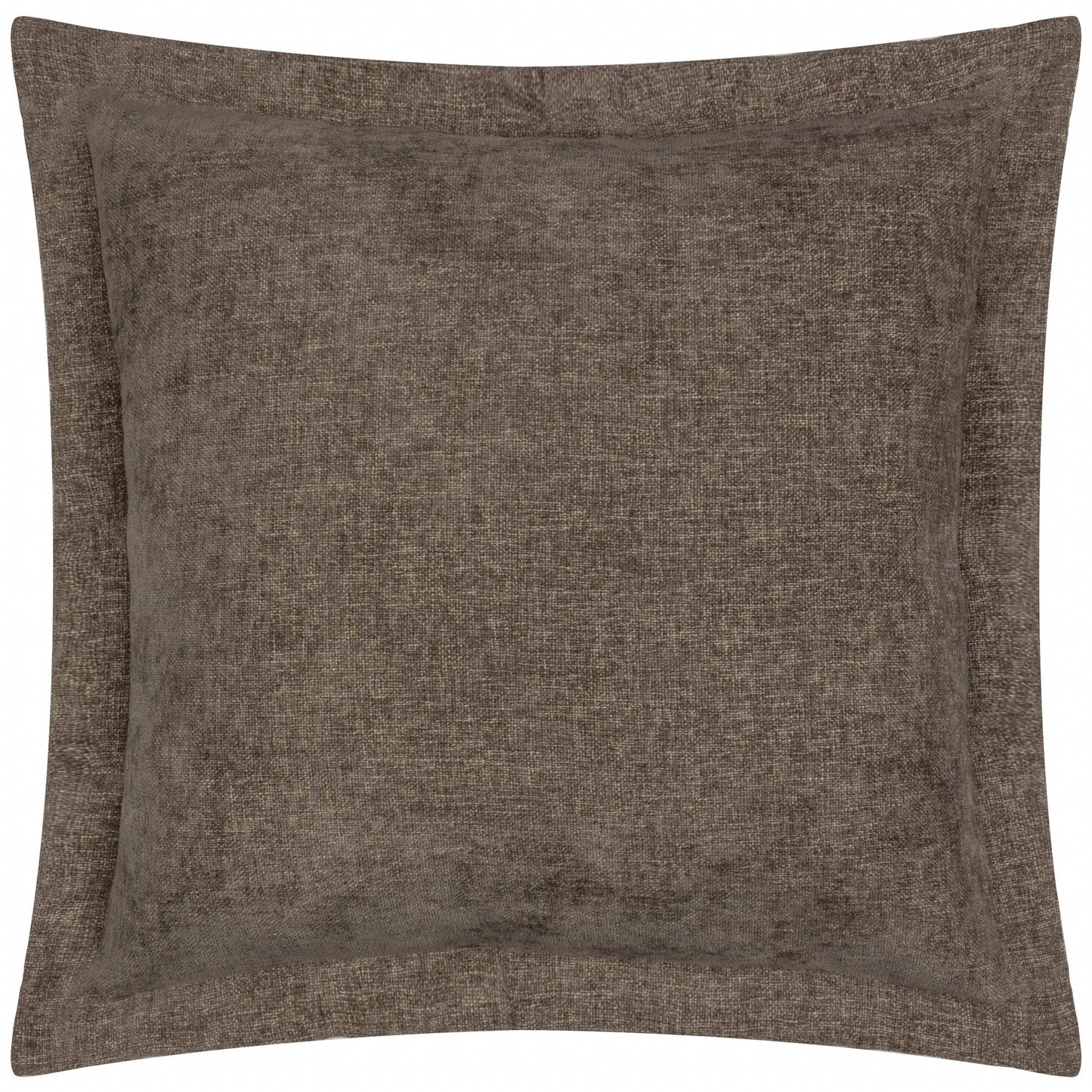 Dune Chenille Cushion - Mole, Feather Filled, 50 × 50cm