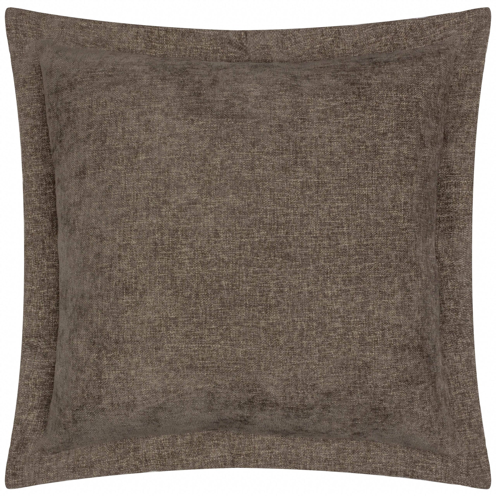 Dune Chenille Cushion - Mole, Feather Filled, 50 × 50cm