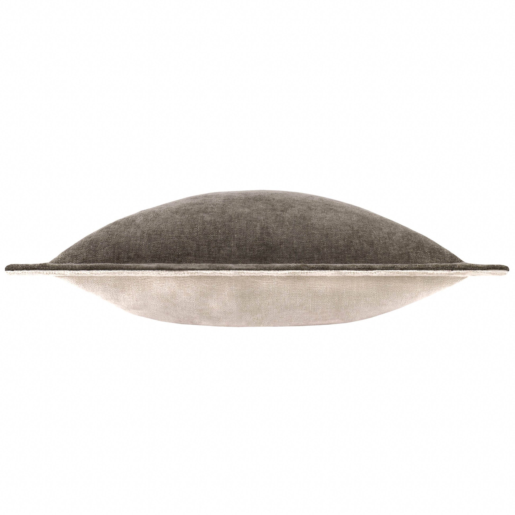 Dune Chenille Cushion - Mole, Feather Filled, 50 × 50cm