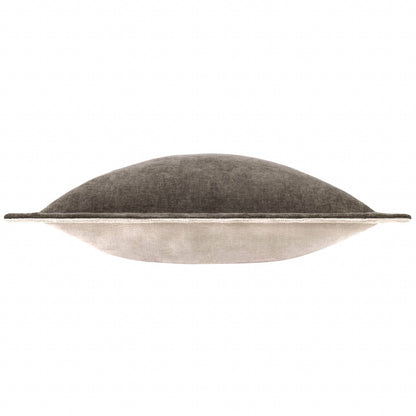Dune Chenille Cushion - Mole, Feather Filled, 50 × 50cm