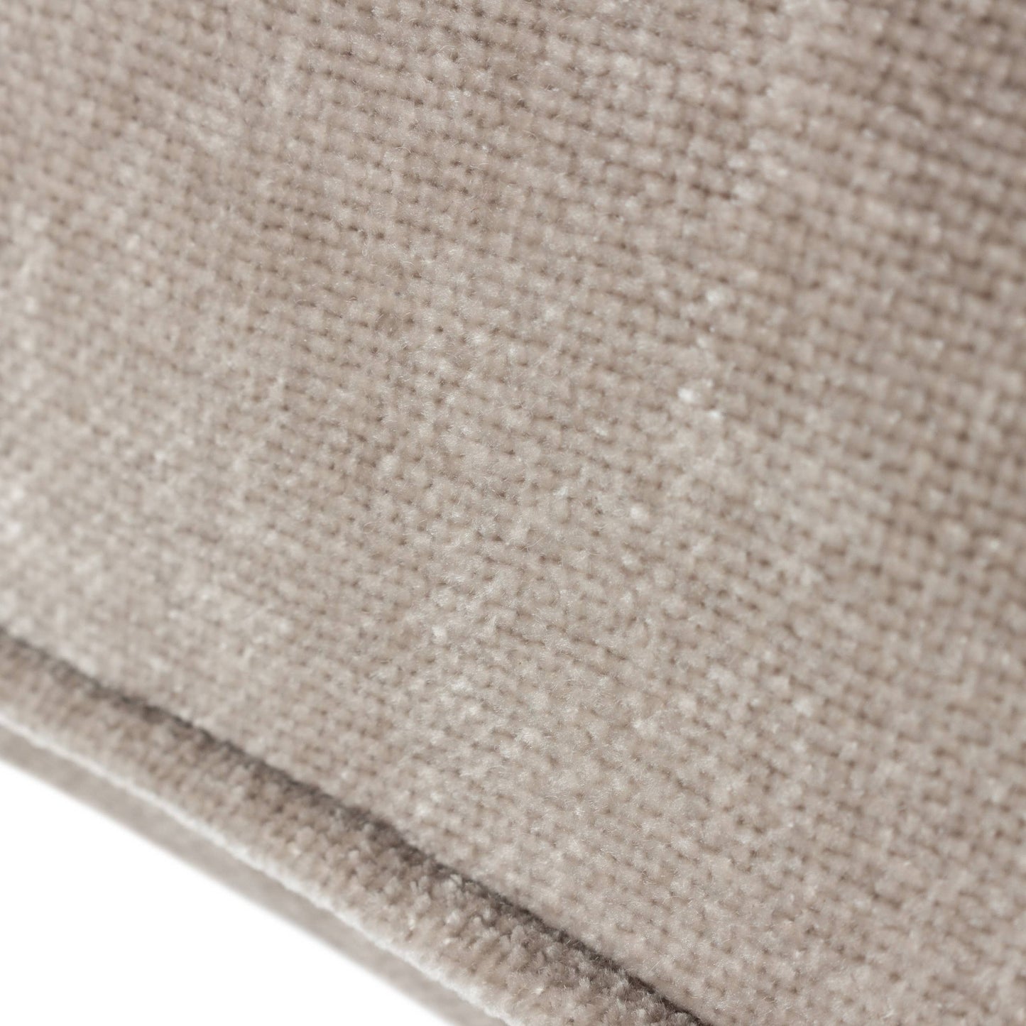 Heavy Chenille Cushion - Greige, Feather Filled, 50 × 50cm