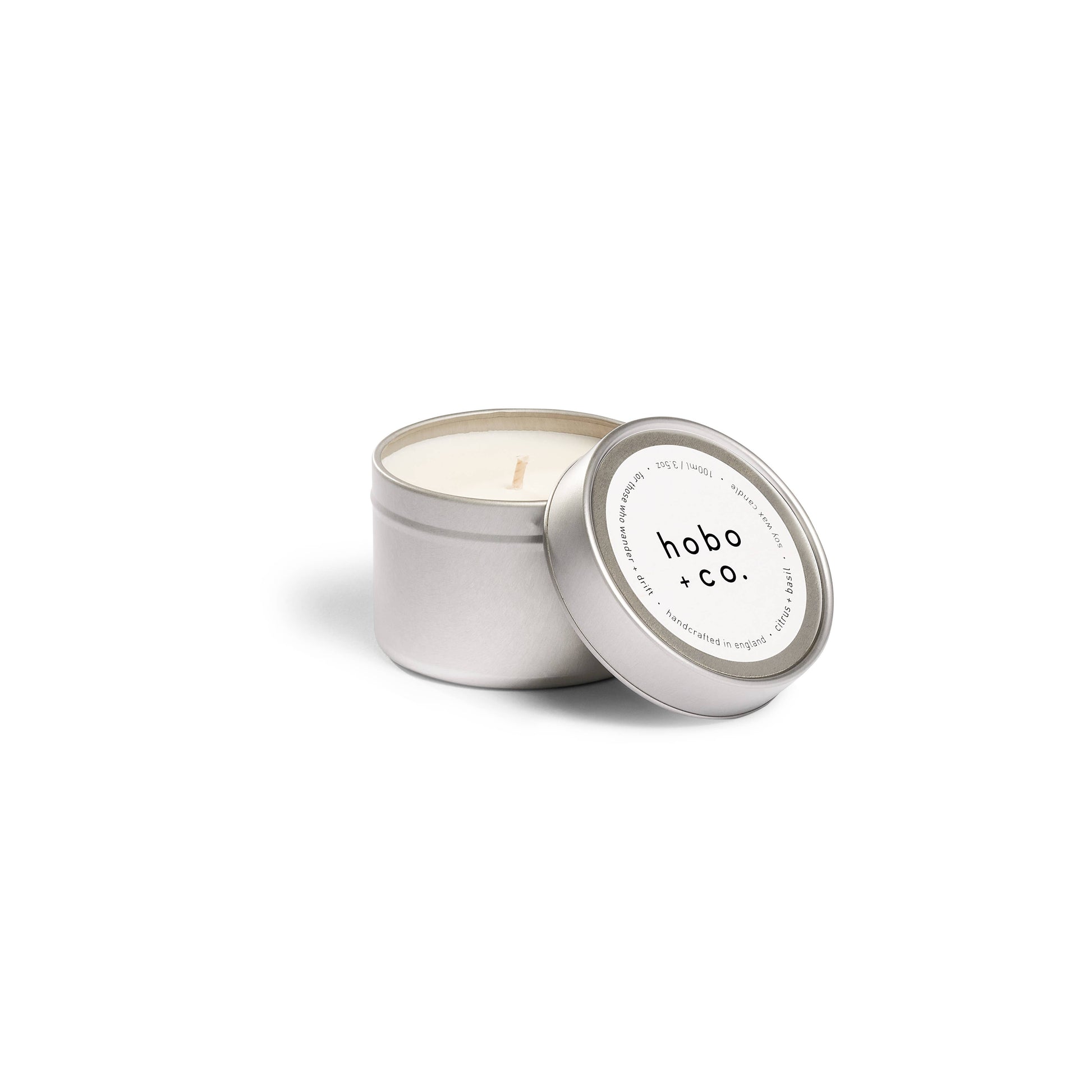 Citrus & Basil Travel Tin Soy Candle