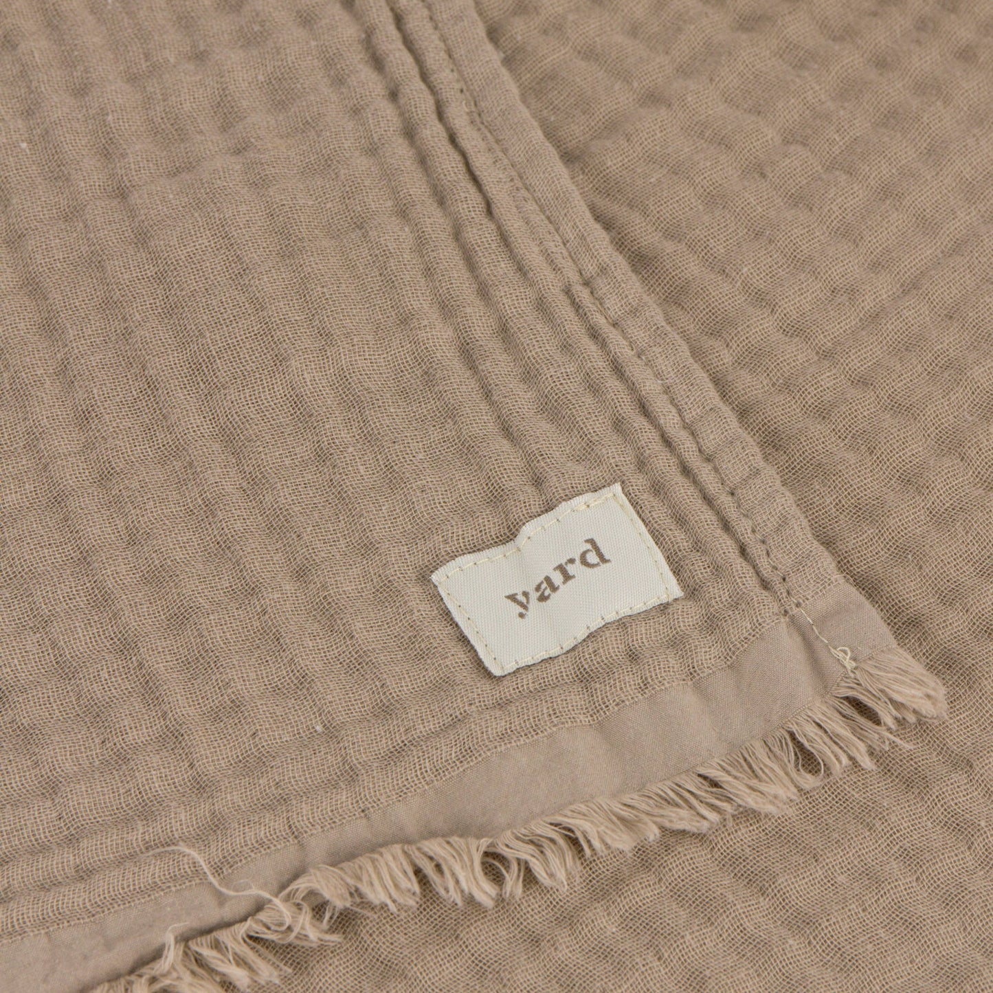 Lark Muslin Cotton Throw - Mole, 130 × 180cm