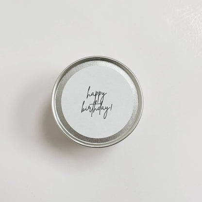 Happy Birthday Scented Soy Travel Tin Candle