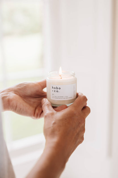 Air Tea Tree, Coriander & Lime Essential Oil Soy Candle, 120ml