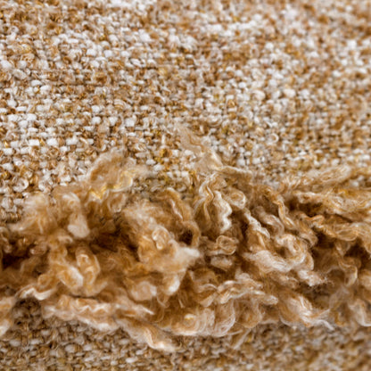 Doze Textured Cushion - Biscuit, Feather Filled, 40 × 60cm