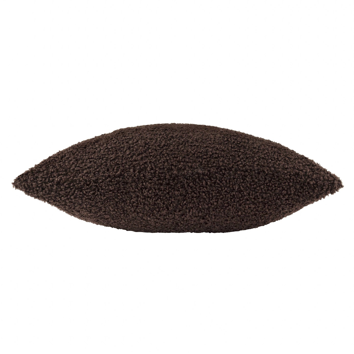 Cabu Chunky Bouclé Cushion - Chocolate, Feather Filled, 55 × 55cm