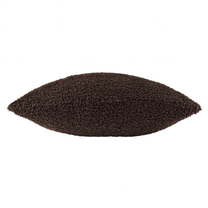 Cabu Chunky Bouclé Cushion - Chocolate, Feather Filled, 55 × 55cm