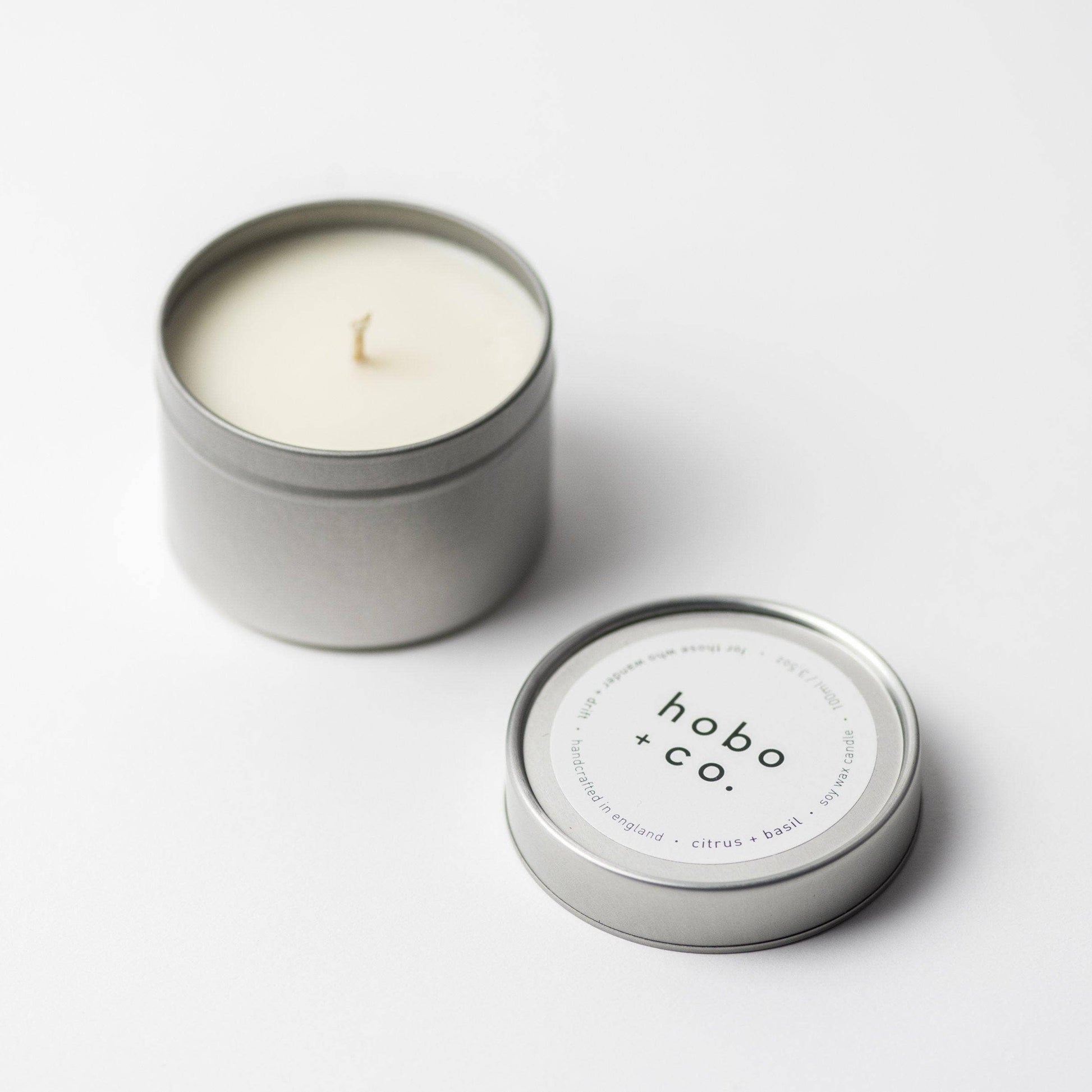 Citrus & Basil Travel Tin Soy Candle