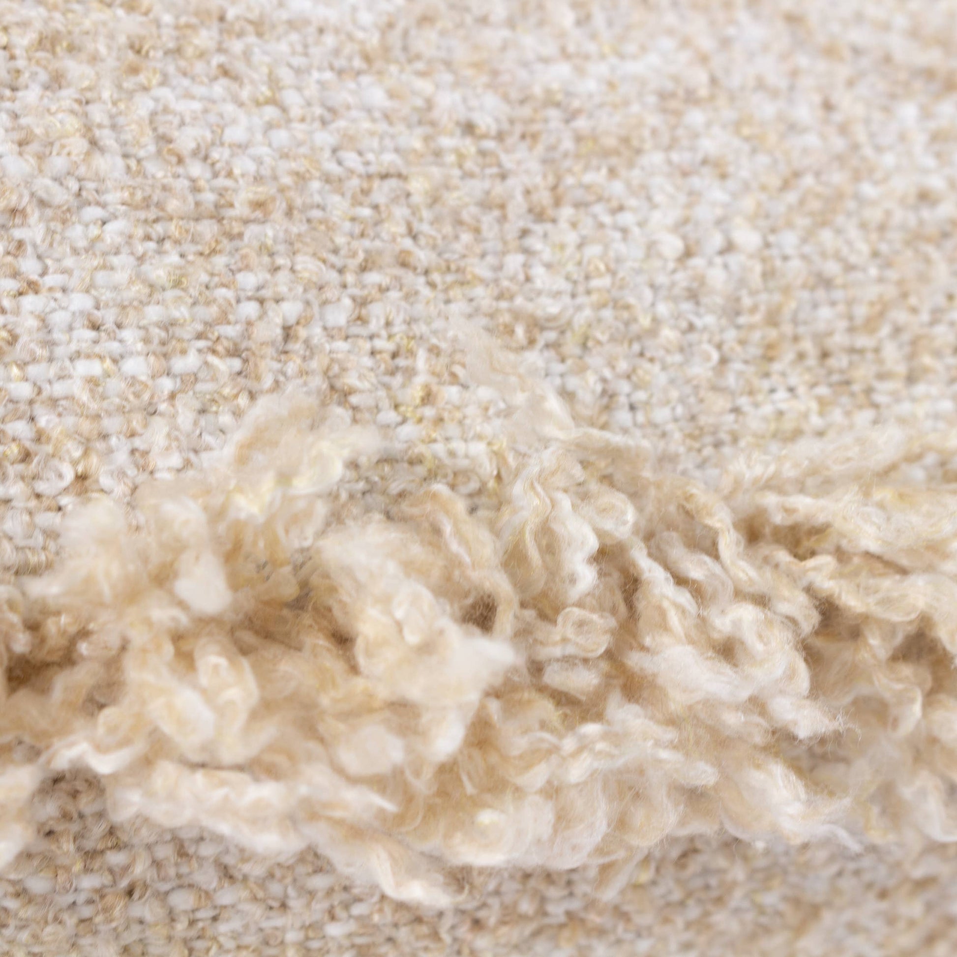 Doze Textured Cushion - Natural, Feather Filled, 40 × 60cm