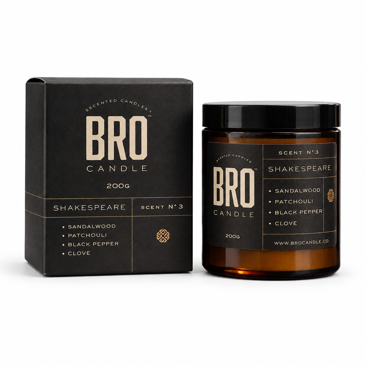 The Shakespeare Sandalwood & Black Pepper Scented Candle